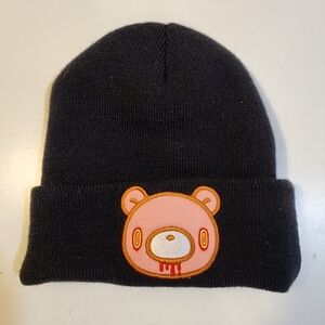 Mori Chack Gloomy Bear Black Beanie with Bear Patch